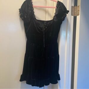 Romper black velvet